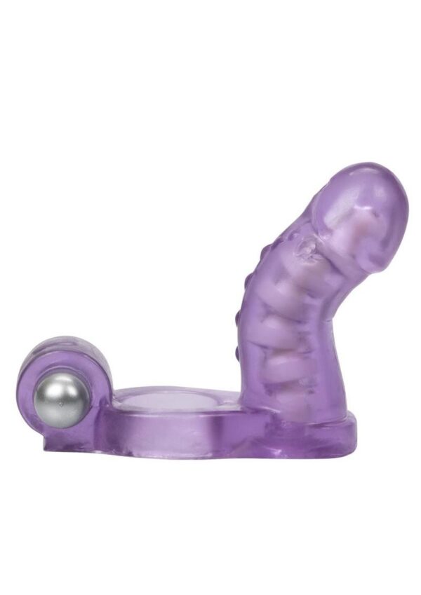 Double Diver Vibrating Enhancer with Flexible Penetrator 3 Speed Removable Bullet - Clear - Image 3