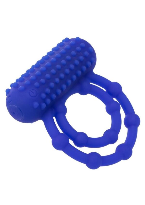 Silicone Rechargeable 10 Bead Maximus Couples Ring - Blue - Image 3