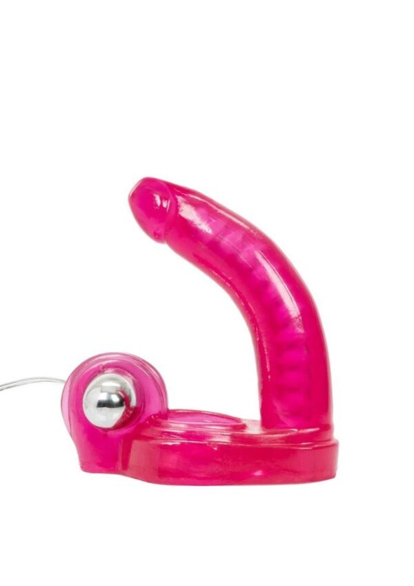 Ultimate Triple Stimulator Vibrating Cock Ring with Wired Remote Control - Pink - Image 3
