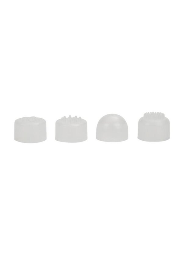 Compact Personal Travel Massager with 4 Interchangeable Heads - White - Image 3