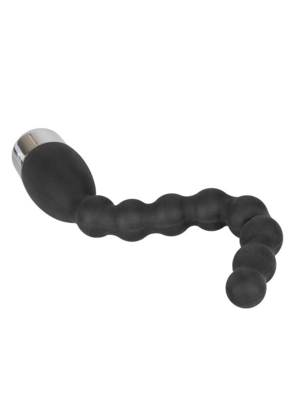 Silicone Bendie Power Probe Anal Beads Waterproof Black - Image 4