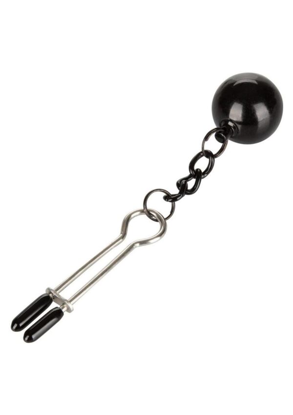 Nipple Grips Weighted Tweezer Nipple Clamps - Silver/Black - Image 3