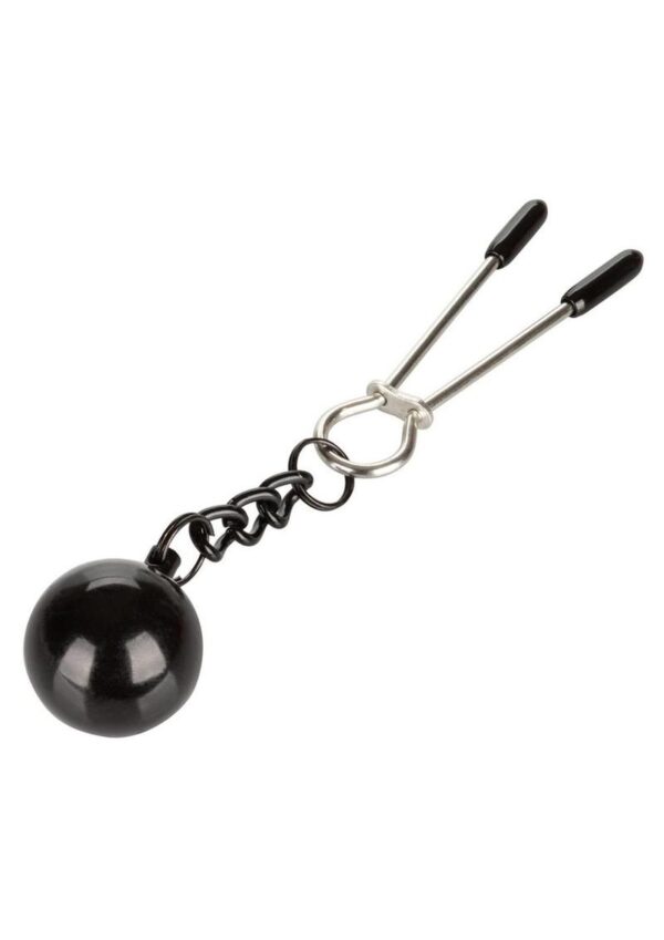 Nipple Grips Weighted Tweezer Nipple Clamps - Silver/Black - Image 4