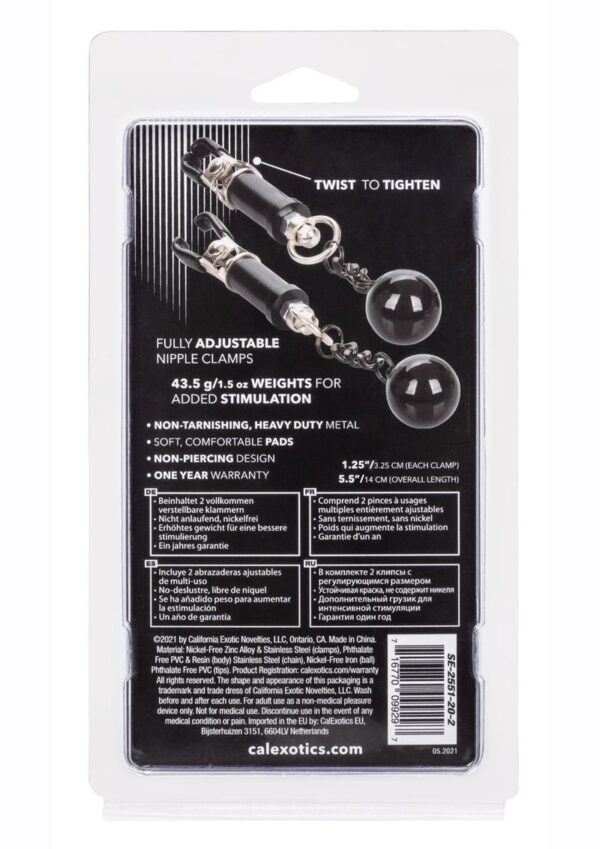 Nipple Grips Weighted Twist Nipple Clamps - Black - Image 4