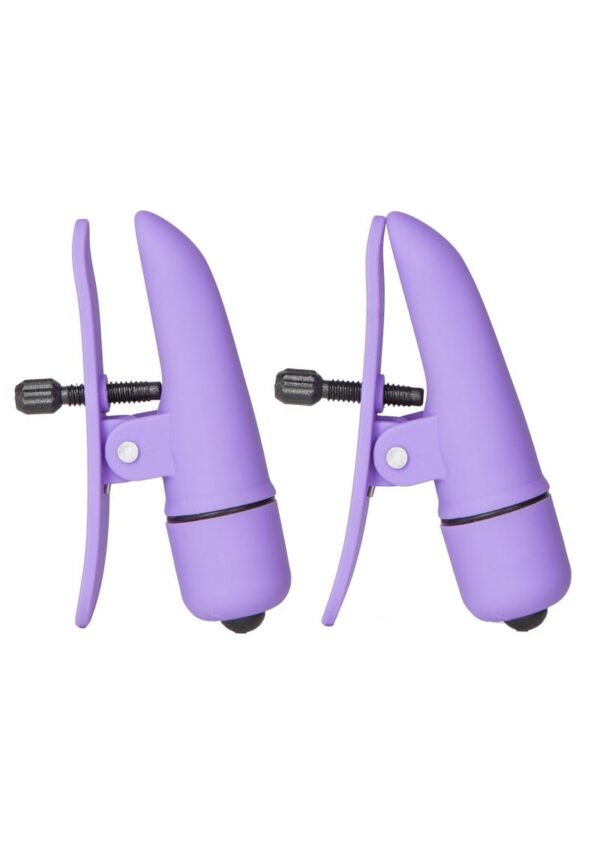 Nipplettes Virbrating Nipple Clamps - Purple - Image 2