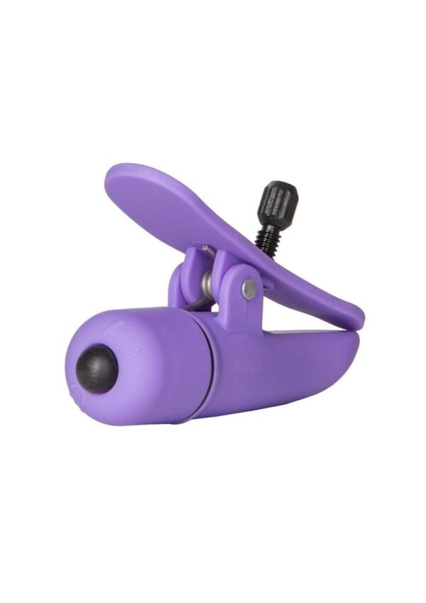 Nipplettes Virbrating Nipple Clamps - Purple - Image 3