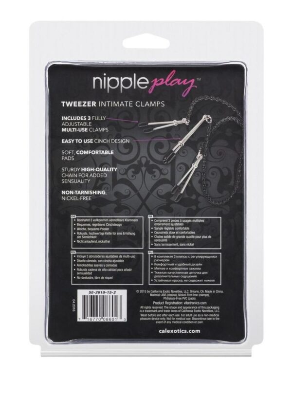 Nipple Play Tweezer Intimate Nipple and Clitoral Clamps - Silver - Image 4