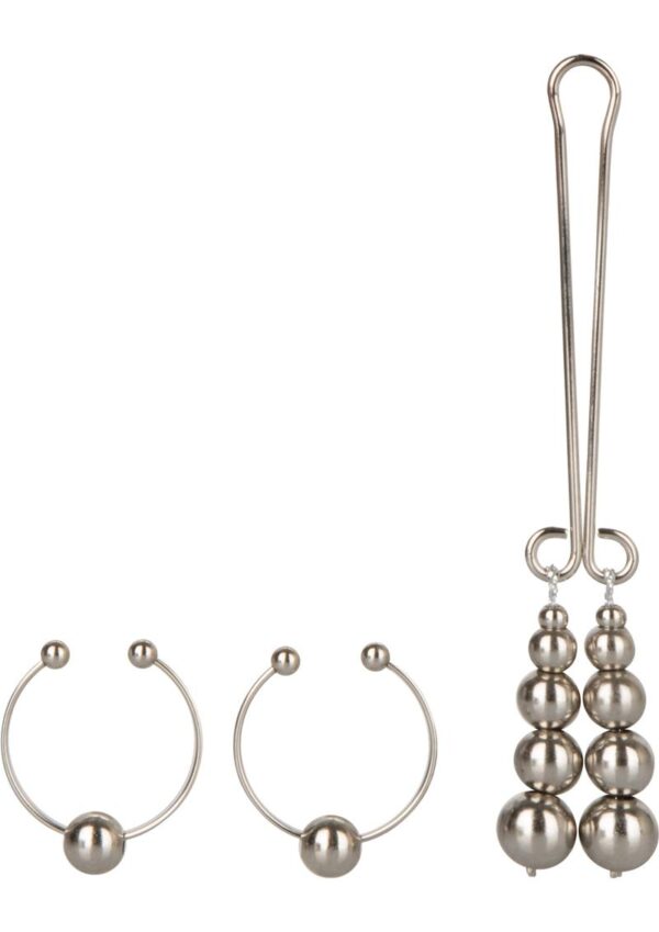 Intimate Play Nipple and Clitoral Non Piercing Jewelry - Silver - Image 2