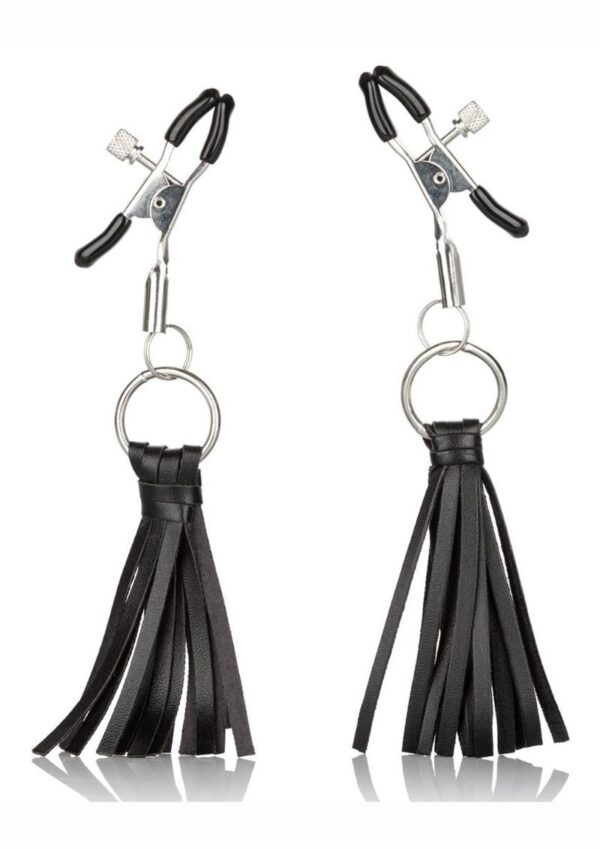 Nipple Play Playful Tassels Nipple Clamps - Black - Image 2