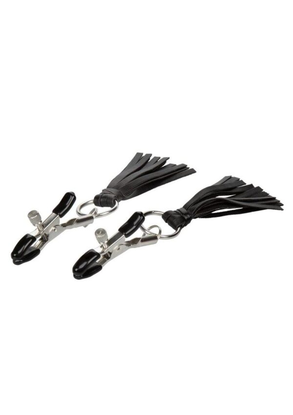 Nipple Play Playful Tassels Nipple Clamps - Black - Image 3