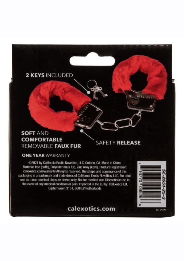 Playful Furry Cuffs - Red - Image 4