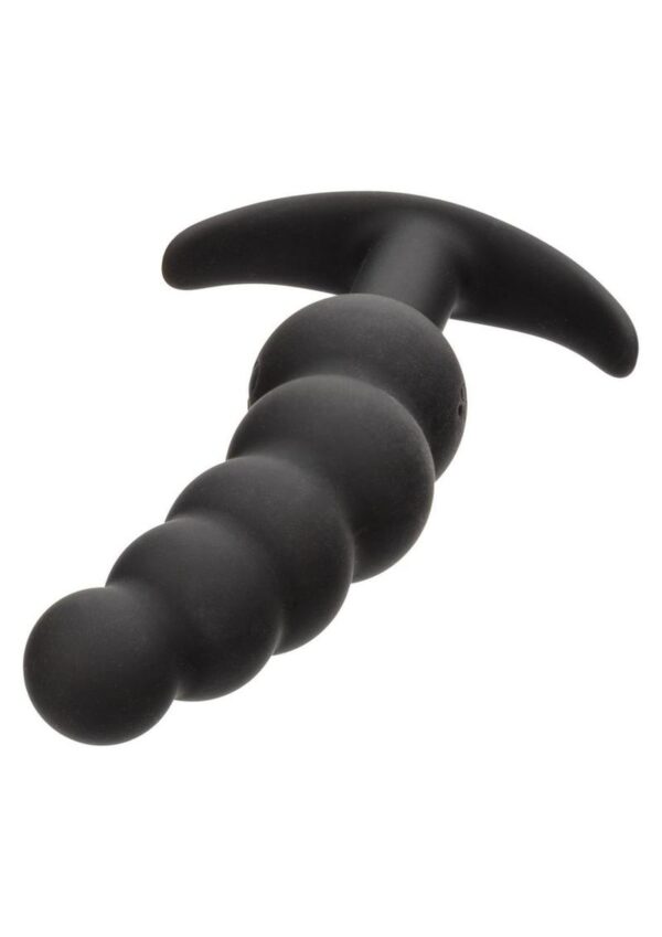 Boundless Vibrating X5 Beaded Plug Rechargeable Silicone Anal Plug - Black - Image 3