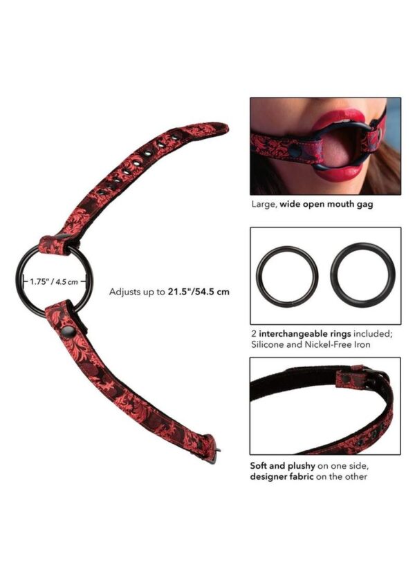 Scandal Wide Open Mouth Gag - Black/Red - Image 4