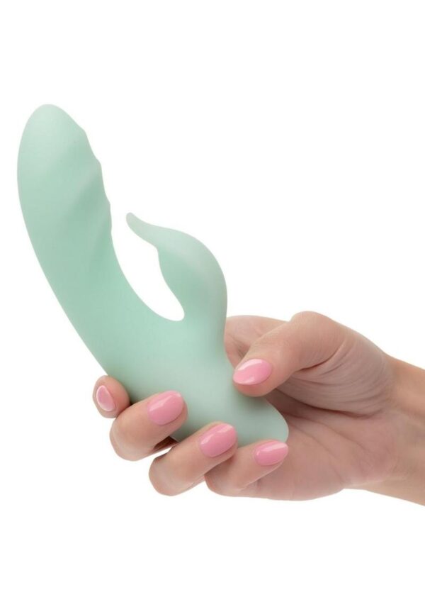 Pacifica Polynesia Rechargeable Silicone Dual Vibrator - Teal - Image 4