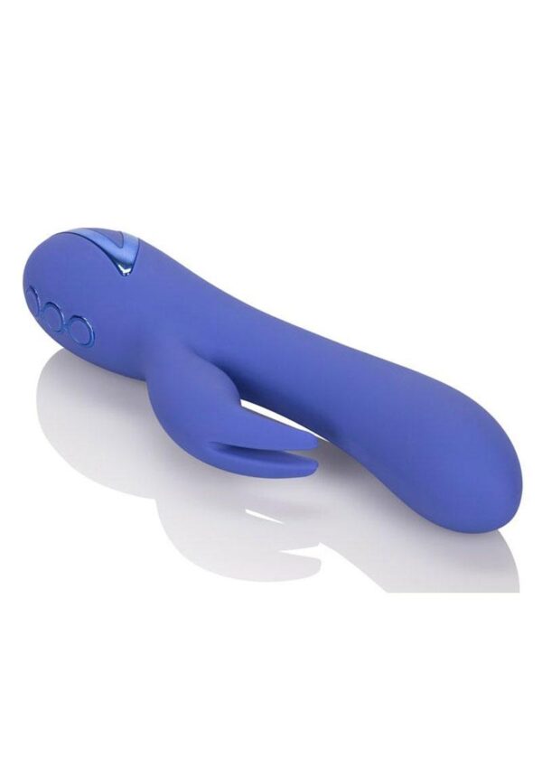 California Dreaming Beverly Hills Bunny Silicone Rabbit Vibrator - Blue - Image 2