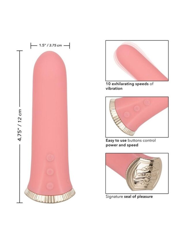 Uncorked Rosé Silicone Rechargeable Vibrator - Pink - Image 4