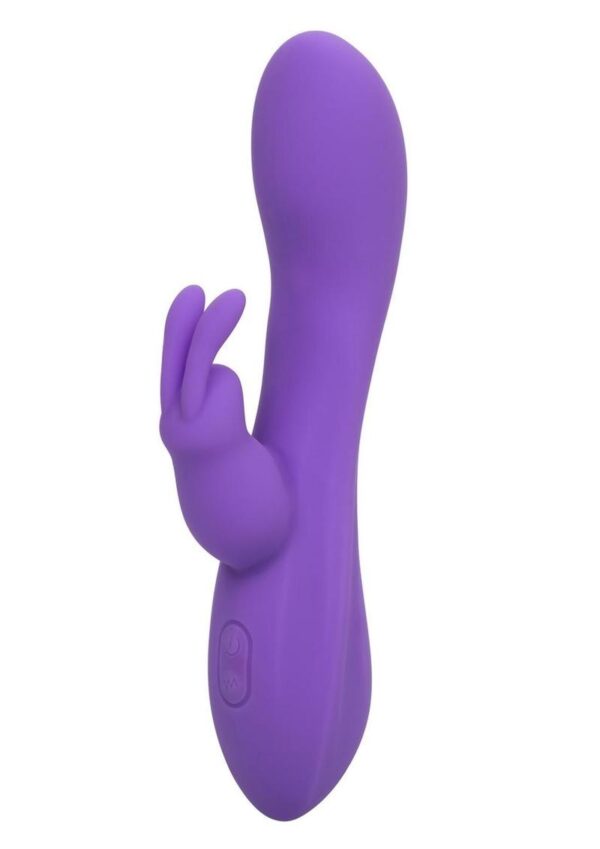 Flex Bend and Hold Double Rumbler Rechargeable Silicone Rabbit Vibrator - Purple - Image 2