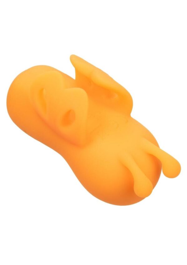 Neon Vibes The Buzzing Vibe Rechargeable Silicone Finger Vibrator - Orange - Image 3