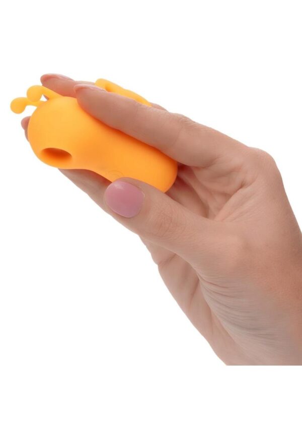Neon Vibes The Buzzing Vibe Rechargeable Silicone Finger Vibrator - Orange - Image 4