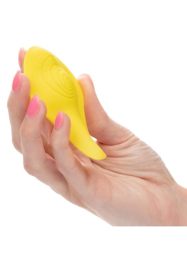 Neon Vibes The Secret Vibe Rechargeable Silicone Vibrator with Remote Control - Yellow - Image 4