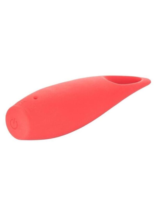 Red Hot Spark USB Rechargeable Silicone Mini Vibrator - Red - Image 4
