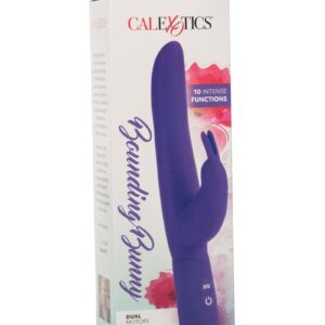 Bounding Bunny Dual Motor Silicone Vibrator Waterproof Purple