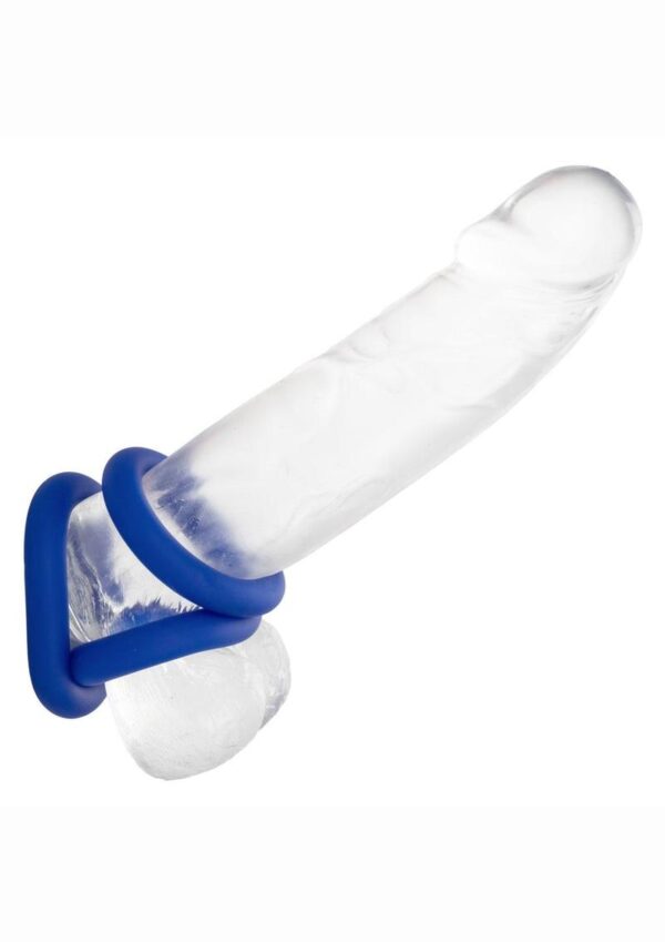 Admiral Universal Silicone Cock Ring Set - Blue - Image 4