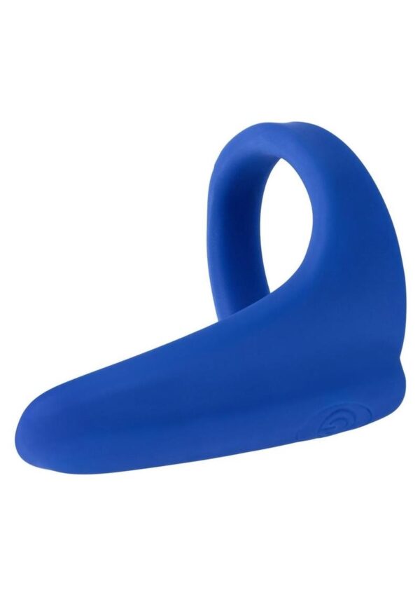 Admiral Liquid Rechargeable Silicone Vibrating Perineum Massager and Cock Ring - Blue - Image 3