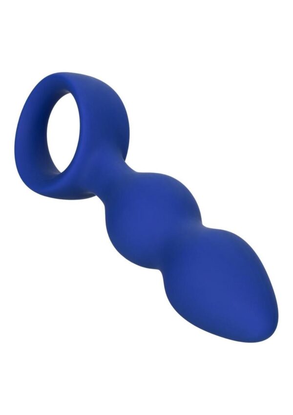 Admiral Advanced Beaded Silicone Anal Probe - Blue - Image 3