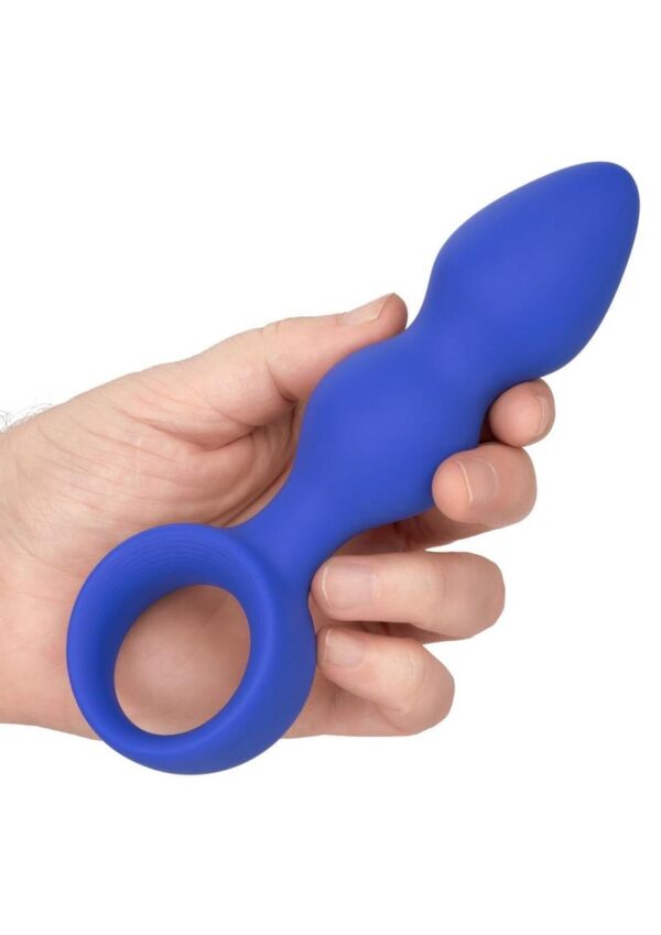 Admiral Advanced Beaded Silicone Anal Probe - Blue - Image 4