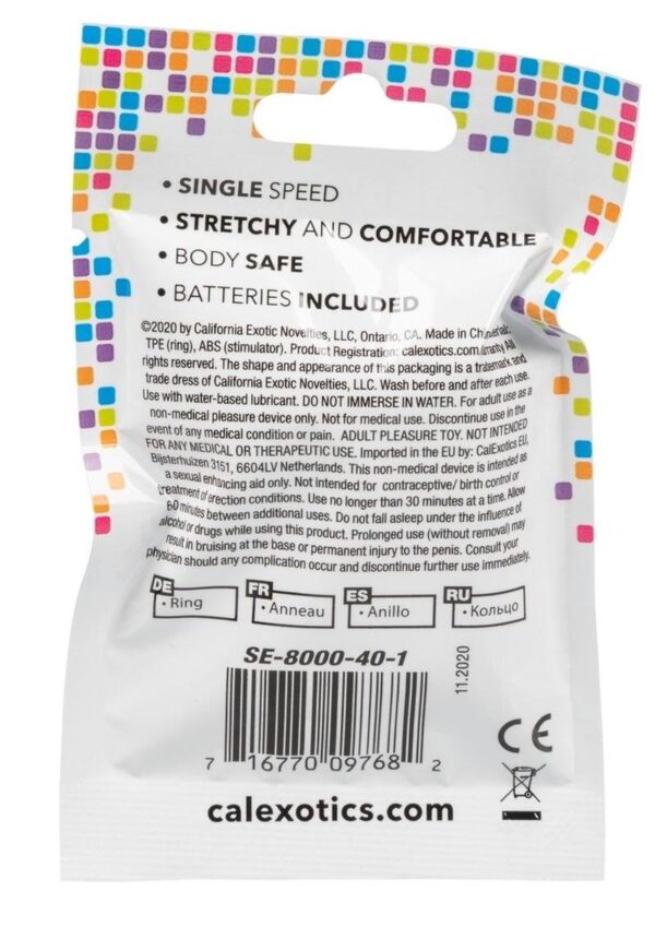Foil Pack Vibrating Cock Ring - Purple - Image 3