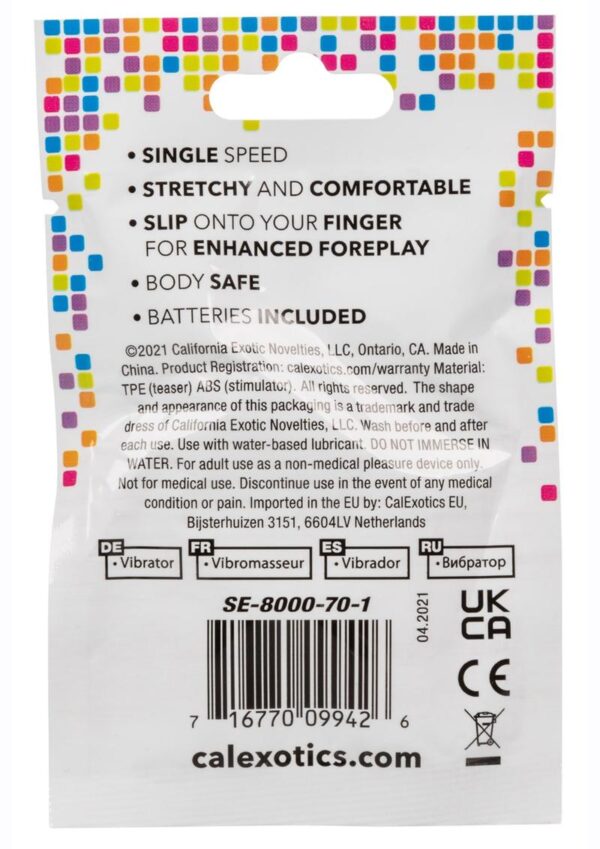 Foil Pack Vibrating Finger Teaser - Pink - Image 4