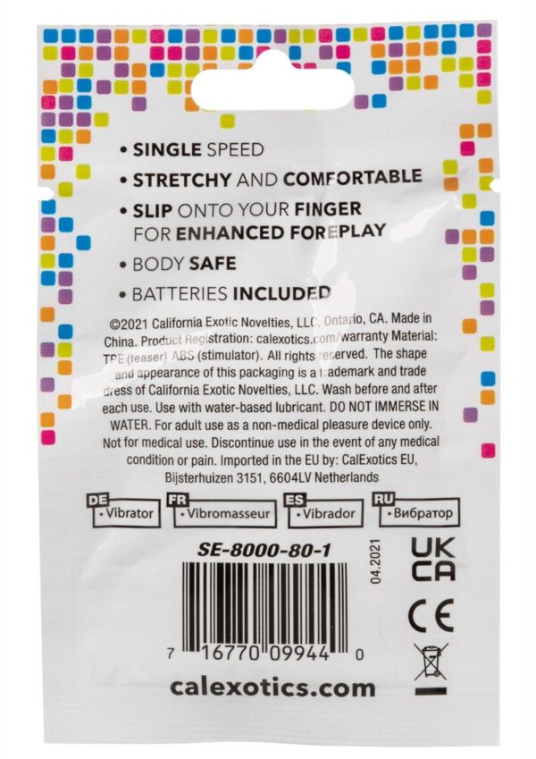 Foil Pack Vibrating Finger Teaser - Blue - Image 4