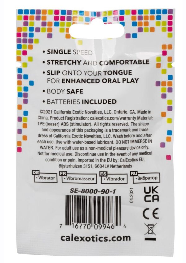 Foil Pack Vibrating Tongue Teaser - Pink - Image 4