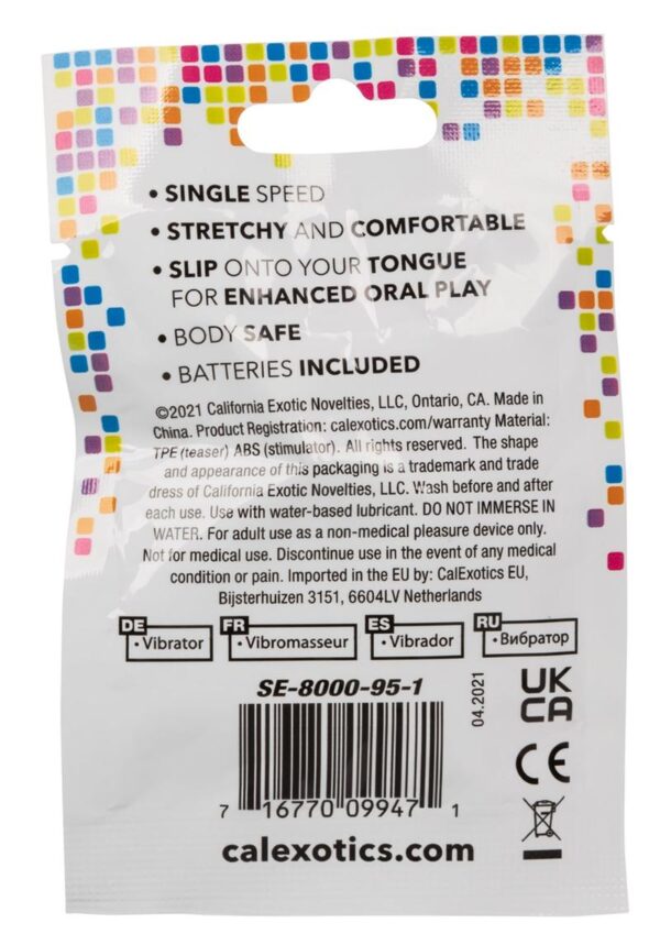 Foil Pack Vibrating Tongue Teaser - Purple - Image 4