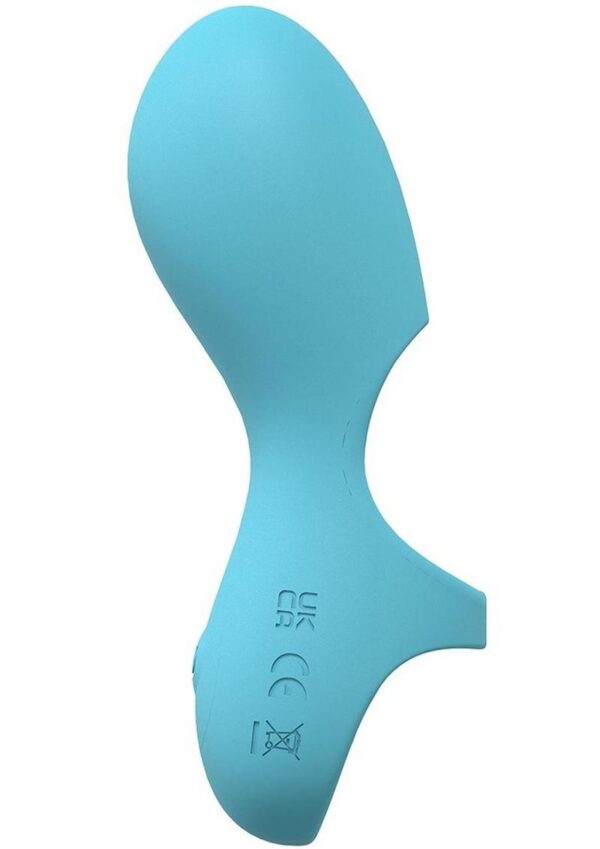 LoveLine Joy Rechargeable Silicone Finger Vibrator - Blue - Image 3