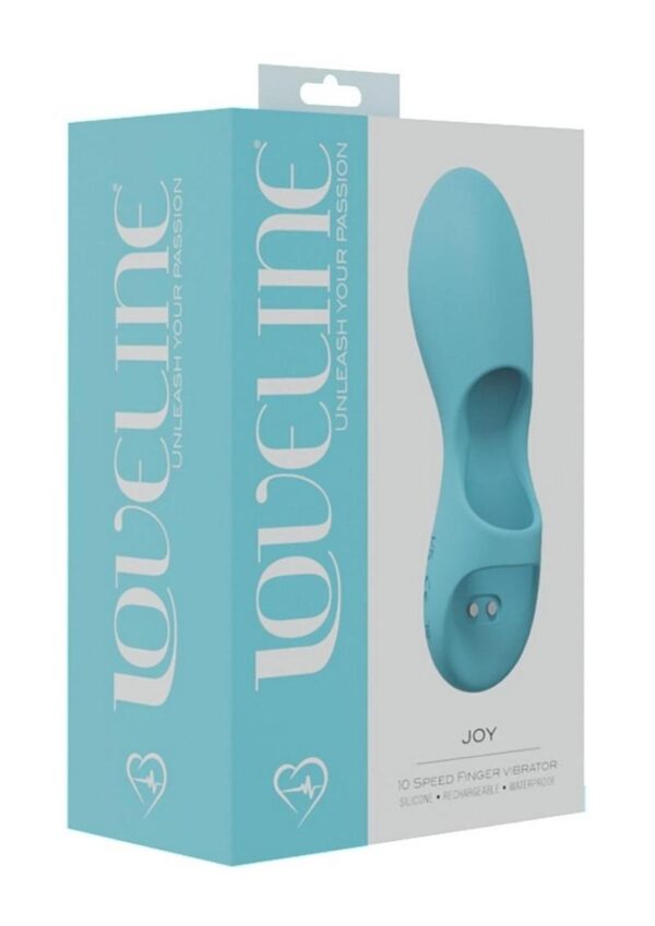 LoveLine Joy Rechargeable Silicone Finger Vibrator - Blue
