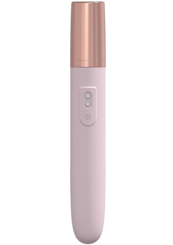 LoveLine The Traveler Rechargeable 10 Speed Travel Vibrator - Pink - Holds Lubricant - Image 2
