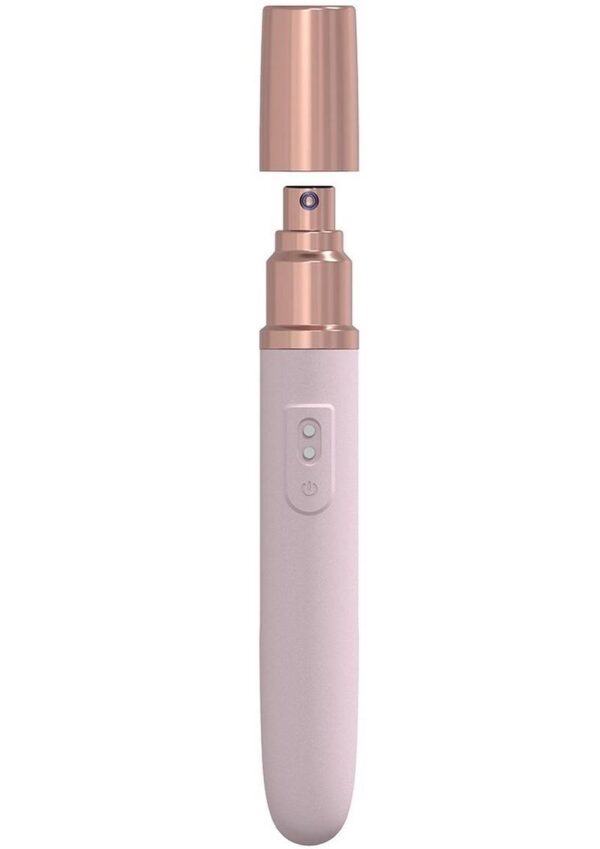 LoveLine The Traveler Rechargeable 10 Speed Travel Vibrator - Pink - Holds Lubricant - Image 3