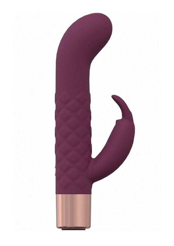 LoveLine Devotion Silicone Rechargeable 10 Speed Mini Rabbit - Burgundy - Image 2