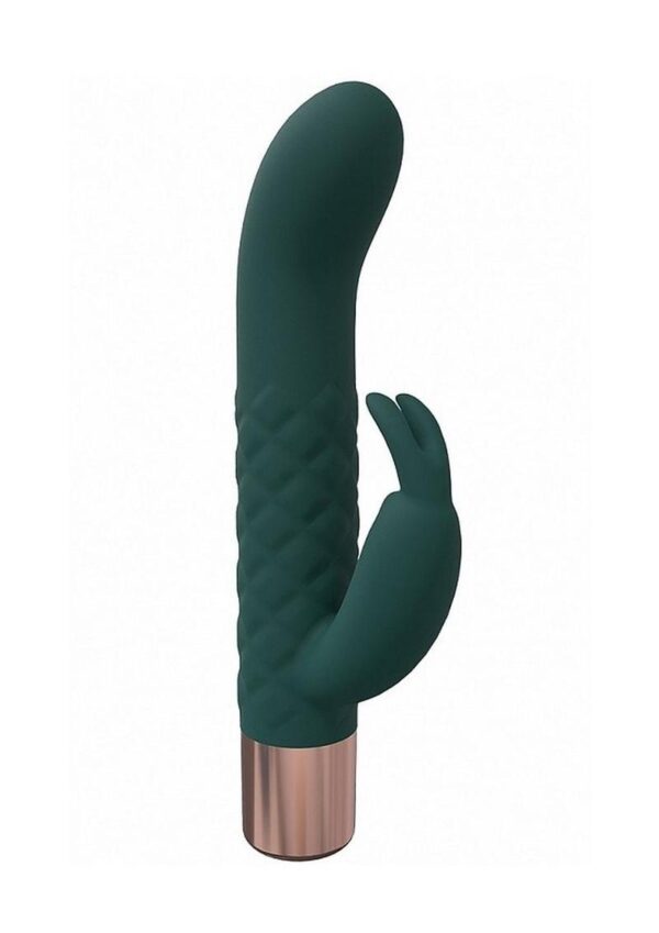 LoveLine Devotion Silicone Rechargeable 10 Speed Mini Rabbit - Forest Green - Image 3