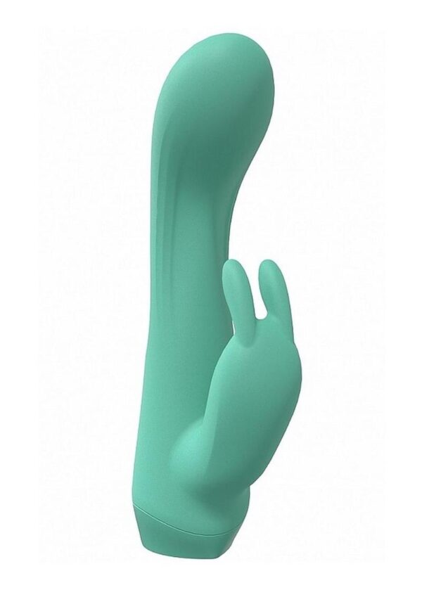 Loveline Enchanted Rechargeable Silicone Dual Motor Rabbit Vibrator - Green - Image 2