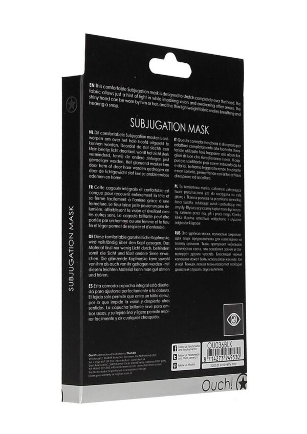 Ouch! Subjugation Mask - Black - Image 4