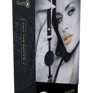 Ouch! Rome Collection Silicone Ball Gag - Black