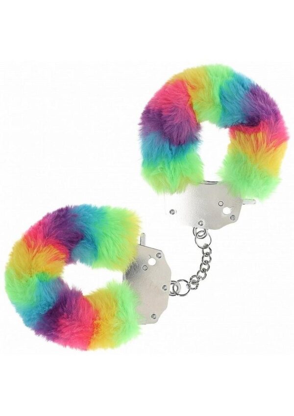 Ouch! Heavy-Duty Fluffy Handcuffs - Multicolor 1 - Image 2