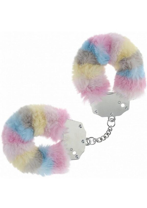Ouch! Heavy-Duty Fluffy Handcuffs - Multicolor 2 - Image 2