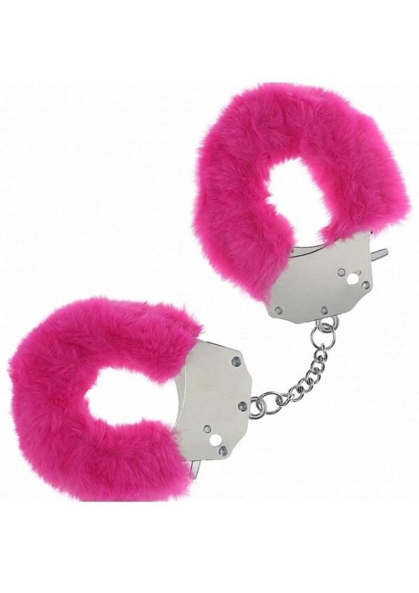 Ouch! Heavy-Duty Fluffy Handcuffs - Pink - Image 2
