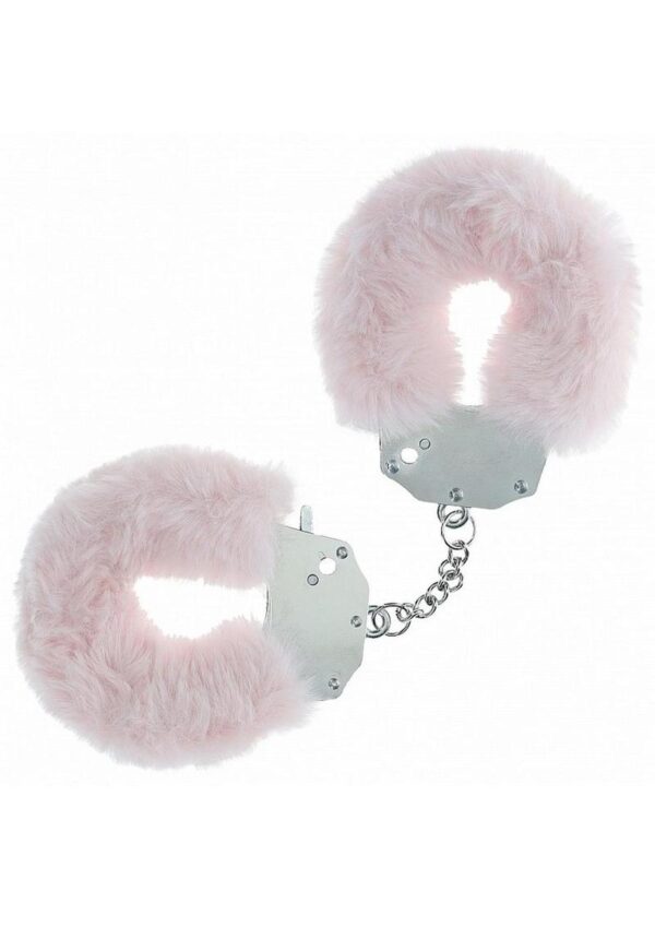 Ouch! Heavy-Duty Fluffy Handcuffs - Powder Pink - Image 2