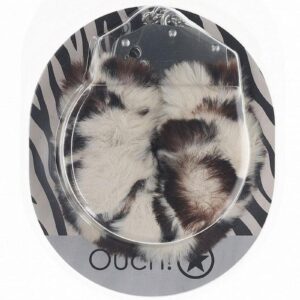 Ouch! Heavy-duty Fluffy Handcuffs - SnowLeopard