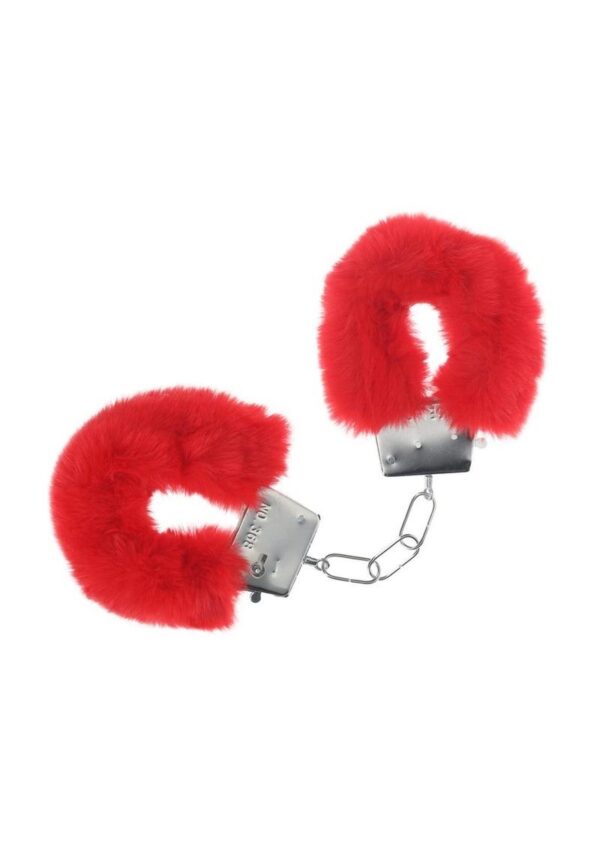 Ouch! Classic Fluffy Handcuffs - Red - Image 2